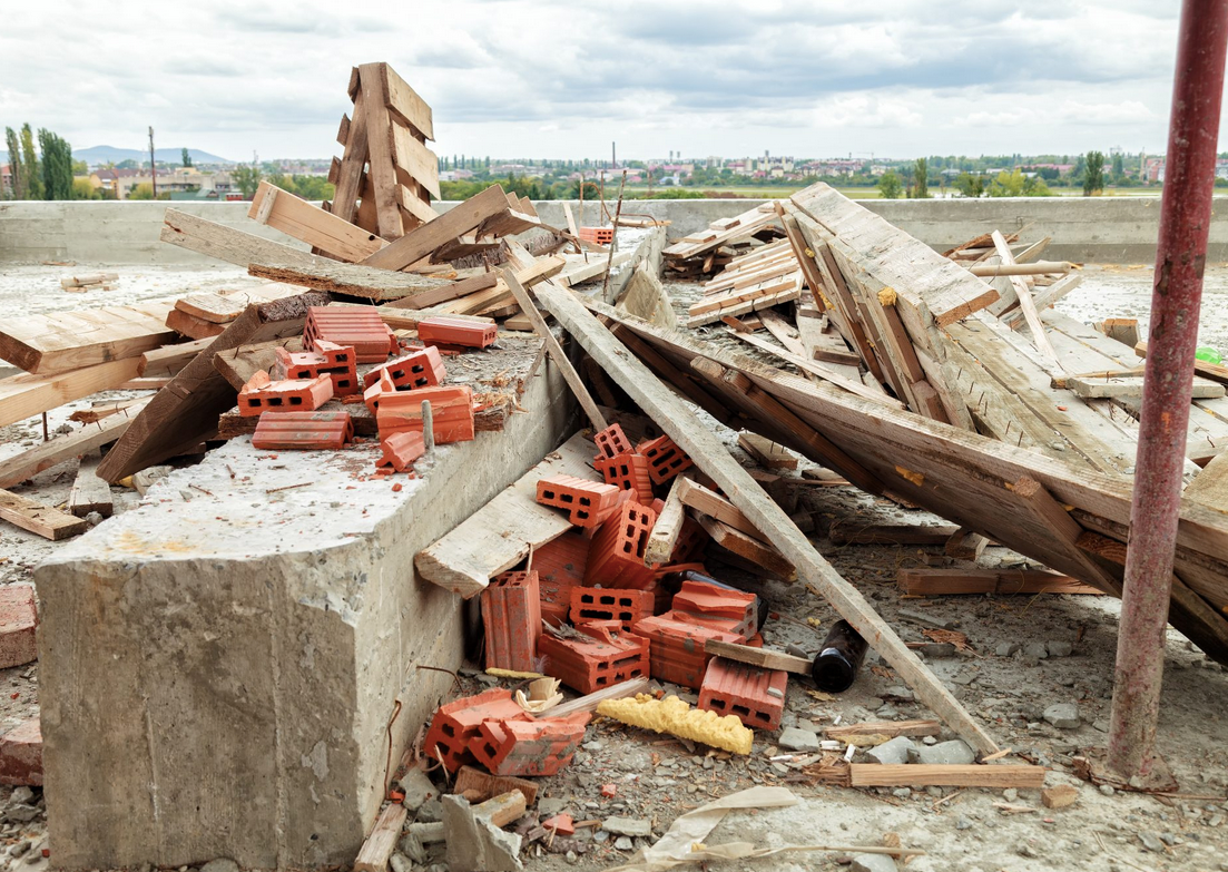 Construction debris removal services